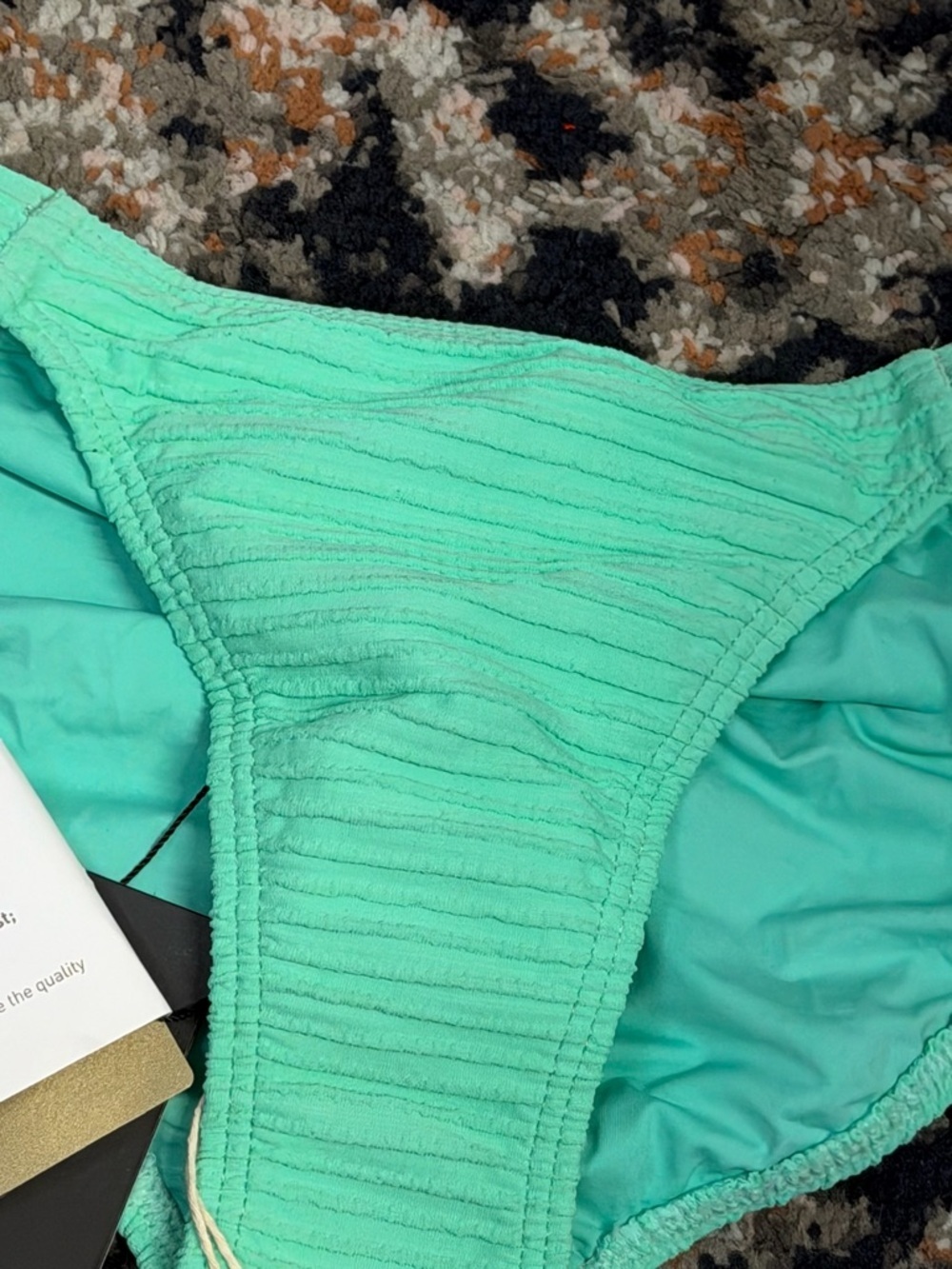 NWT Vix Paula Hermanny ‘Dune Fany’ Ribbed Bikini Briefs in Mint / Teal Size S - Picture 7 of 12